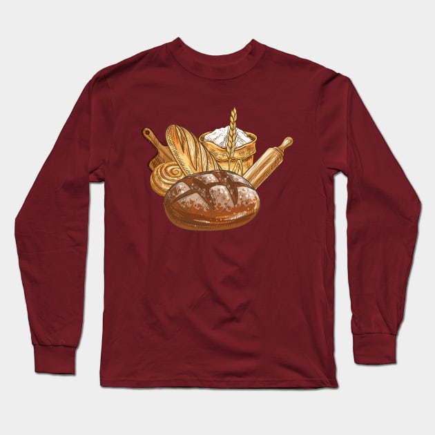 Fresh Bread Long Sleeve T-Shirt by NewWorldIsHere